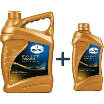 Eurol Aanbieding: Evolence 5W30 6L = 5L + 1L, Verzenden, Nieuw