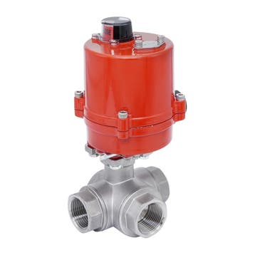 Rp 1 L-Port 3-Weg RVS Elektrische Kogelkraan 24 V AC/DC, Verzenden, Nieuw
