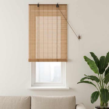 vidaXL Rolgordijn Bruin 50 x 160 cm Bamboe, Verzenden, Nieuw, Bruin