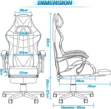Ergonomische Bureaustoel -  Office Chair - Gamestoel - Volwa, Verzenden, Zo goed als nieuw