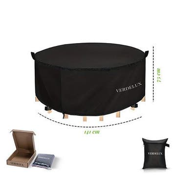 Tafelhoes 141 x 75 cm Rond Zwart, Ophalen of Verzenden, Nieuw