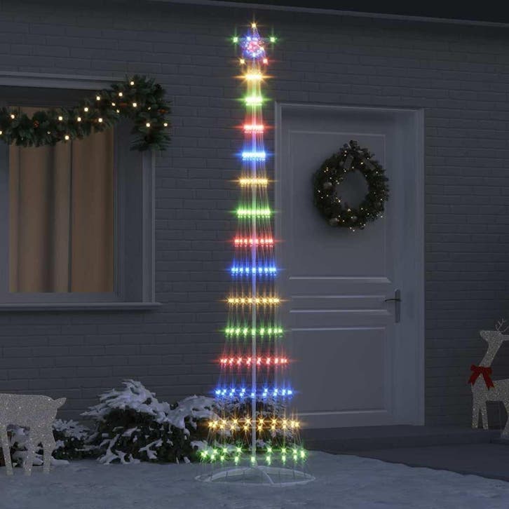 vidaXL LED Kerstboom met 290 LED Multikleur 250 cm Metaal, Diversen, Kerst, Nieuw, Verzenden