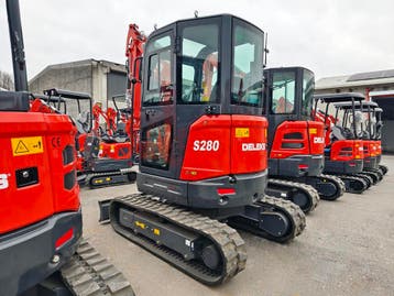 DELEKS® S280CK Minigraver 2.8t Graafmachine m. CABINE KUBOTA, Zakelijke goederen, Ophalen of Verzenden, Graafmachine