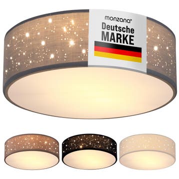 Plafondlamp Grijs Stof ø38cm (Lampen, Interieur), Verzenden, Nieuw