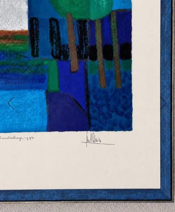 Ton Schulten Verstild landschap 1993 Certified Art, Ingelijst, Ophalen of Verzenden, Landschappen, Lithografie