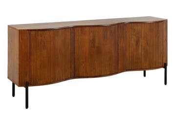 Dressoir GRANDEUR 180 cm 3D retrostijl mangohout bruin met, Ophalen of Verzenden, Nieuw