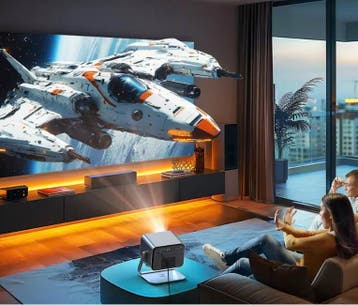 4K Projector Android TV Full HD WiFi 6 Autofocus Stand, Verzenden, Nieuw