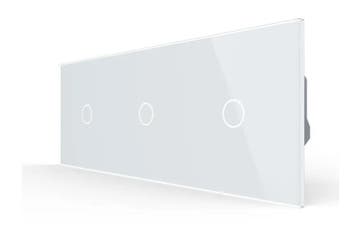 Livolo 3-Voudige Puls Touch Schakelaar | Wit Glas |, Ophalen of Verzenden, Nieuw, Schakelaar