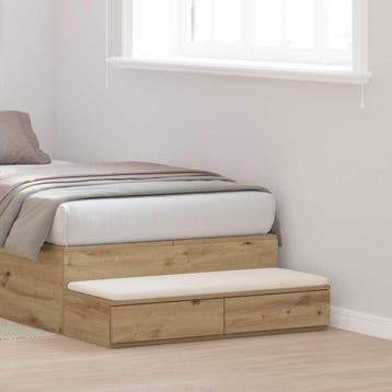 vidaXL Bedlades Artisan Eiken 90 x 36,5 x 16,5 cm Bewerkt, Verzenden, Nieuw, Hout, Minder dan 45 cm