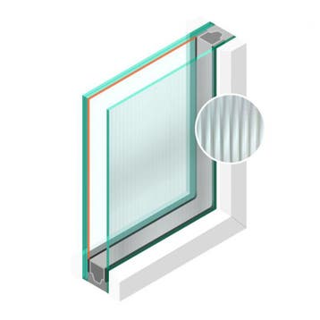 Dubbel glas Figuur HR++ Canale blank 4mm - sp - #33.1, Ophalen of Verzenden, Nieuw