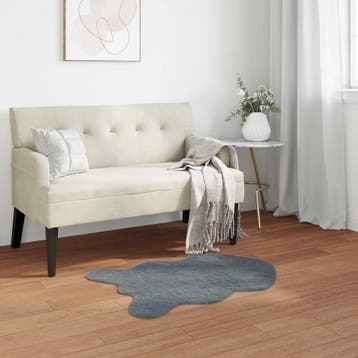 vidaXL Antislip vloerkleed van imitatie konijnenbont OLITE, Verzenden, Nieuw