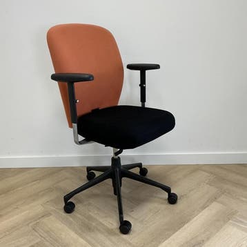 Vitra T-chair design bureaustoel, oranje - zwart, Gebruikt, Zwart, Ophalen of Verzenden, Bureaustoel