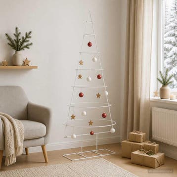 vidaXL Metalen kerstboom met standaard KUOPIO 180 cm Staal, Diversen, Verzenden, Nieuw