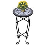vidaXL Bijzeltafel mozaïek zwart en wit, Tuin en Terras, Verzenden, Nieuw