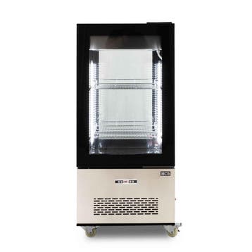 HCB Gebaksvitrine - 270 liter - verrijdbaar - zwart - 230V, Verzenden, Nieuw in verpakking