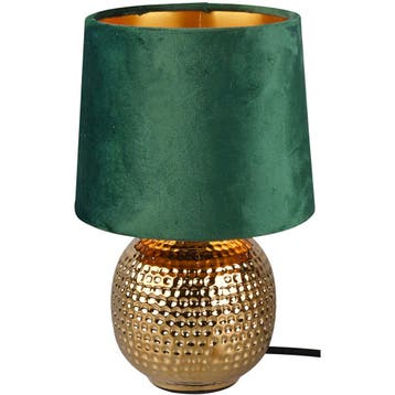LED Tafellamp - Trion Sofia - E14 Fitting - Rond - Mat Groen, Ophalen of Verzenden, Nieuw, Keramiek, Overige fittingen
