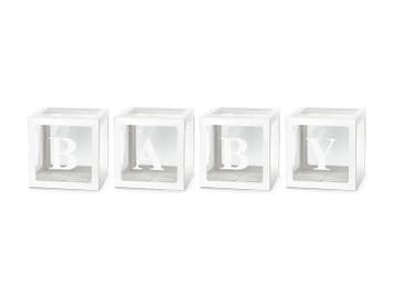 Ballonnen Box BABY Wit (30x30cm), Ophalen of Verzenden, Nieuw
