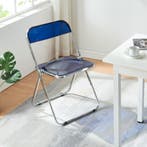 Klapstoel set van 4 Pornainen 74x46x47 cm donkerblauw [en.ca, Huis en Inrichting, Stoelen, Verzenden, Nieuw