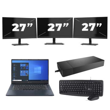 Toshiba Dynabook Tecra A40-G -   i3-10e 8GB  - 128GB  + 3x 2, Computers en Software, Qwerty, Verzenden, 8 GB, Refurbished