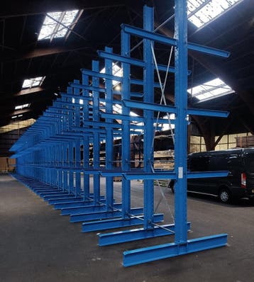 Draagarmstelling NIEUW 4,0 m hoog, 4 niveaus 1,2 m diep, Ophalen of Verzenden
