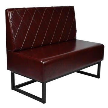 Horeca Bank | TROJE | Kunstleer/Metaal | Dark Brown | Zwarte, Verzenden, Nieuw in verpakking