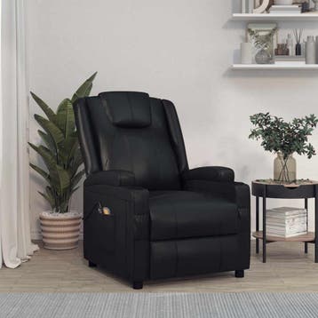 vidaXL Massagestoel elektrisch kunstleer zwart, Verzenden, Nieuw