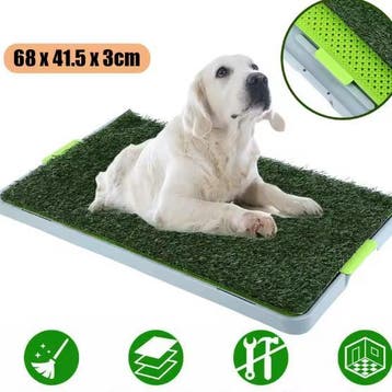 Draagbaar Puppy Toilet met Kunstgras –Hondentoilet en Katten, Verzenden, Nieuw