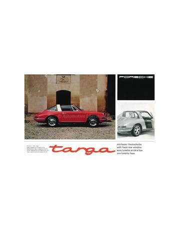 1968 PORSCHE 911 TARGA LEAFLET, Nieuw, Porsche, Author
