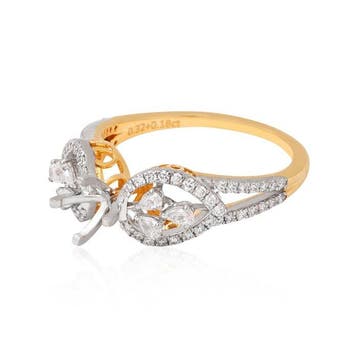 Ring - 14 karaat Geel goud - 0.50ct. tw. Diamant, Nieuw