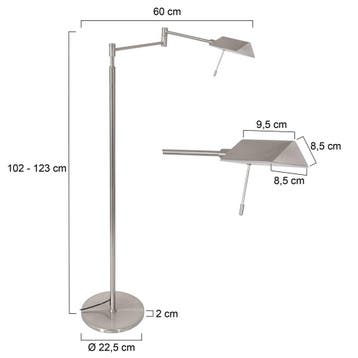 Steinhauer vloerlamp Retina 3083ST 2dekansje, Huis en Inrichting, Lampen | Vloerlampen, Ophalen, Nieuw, Overige materialen, Modern - Klassiek