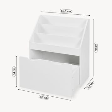 Kinderrek Sirlstalo op wielen 70x63x30 cm wit [en.casa], Verzenden, Nieuw