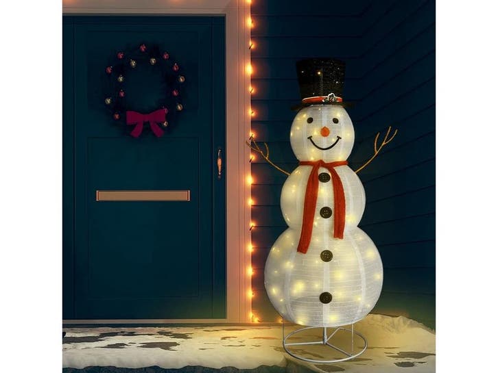 vidaXL - Decoratieve - sneeuwpop - LED - 180 - cm - luxe -, Diversen, Kerst, Nieuw, Verzenden