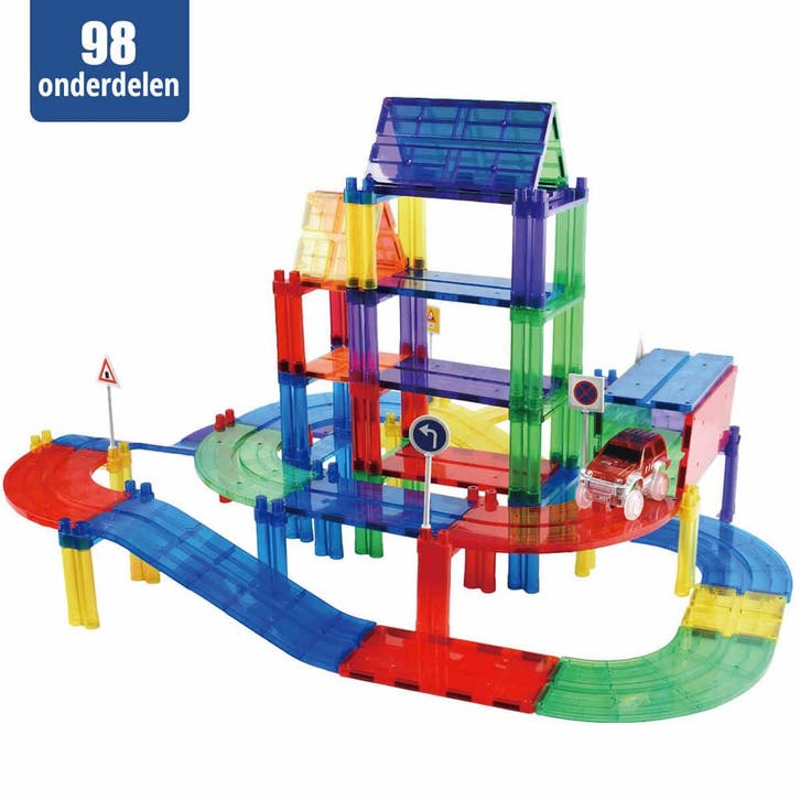 MaroGear © Magnetisch speelgoed - Magnetische autobaan /, Kinderen en Baby's, Speelgoed | Bouwstenen, Nieuw, Overige merken, Ophalen of Verzenden