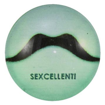 Fako Bijoux - Click Button - Glas - Snor Sexcellent, Verzenden, Nieuw