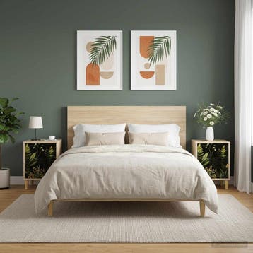 vidaXL Nachtkastje RHENEN 2 st Sonoma Eiken 36 x 33 x 50 cm, Minder dan 45 cm, Verzenden, Nieuw, Minder dan 55 cm