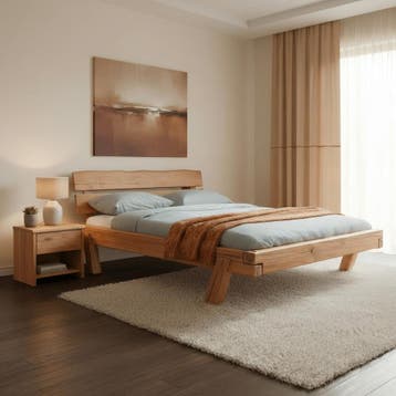 Van Os Drivo Houten Bed - 180 x 210, Nieuw