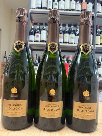 2004 Bollinger, Champagne R.D. 2004 - Champagne - 3 Flessen, Nieuw