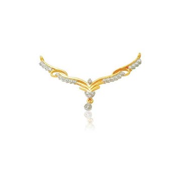 Halsketting - 14 karaat Geel goud - 0.42ct. tw. Diamant, Nieuw