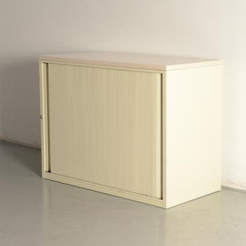 Officenow roldeurkast, creme, 76 x 100 cm, incl. 1 legbord,, Ophalen of Verzenden, Nieuw