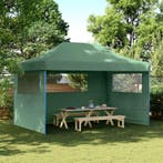 vidaXL Partytent inklapbaar pop-up met 3 zijwanden groen, Tuin en Terras, Partytenten, Verzenden, Nieuw, Partytent