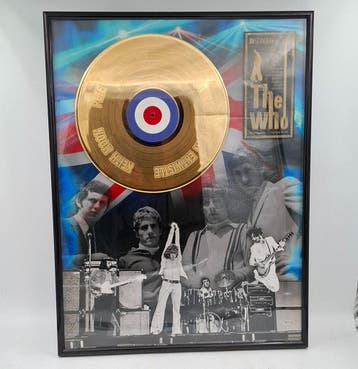 The Who 24KT Gouden Plaat - Limited Edition (66 x 51 cm), Verzamelen, Muziek, Artiesten en Beroemdheden, Ophalen, Gebruikt