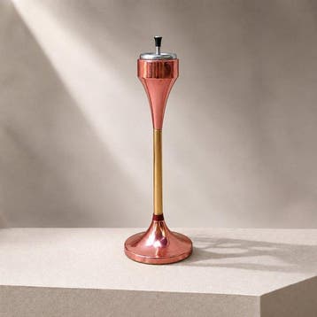 Asbak - geanodiseerd aluminium in roze en geel -