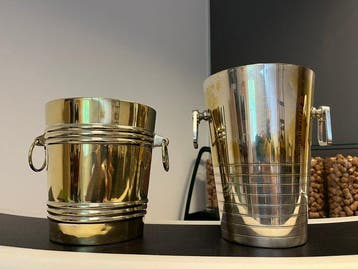 Champagne koeler (2) - Koper - Art Deco-ijsemmer