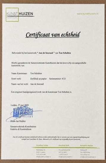 Ton Schulten “Aan de bosrand 2002 Certified EA edition, Ingelijst, Ophalen of Verzenden, Landschappen