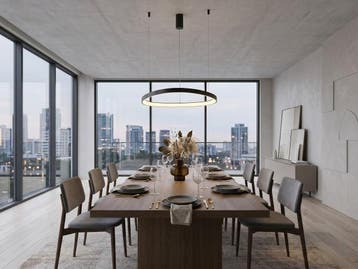 Veiling - Hanglamp Zwart 82cm 70W LED CCT 3 Kleur & 3 Stappe, Nieuw