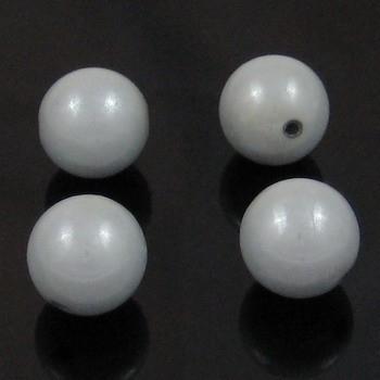 10 x Luxe acryl miracle beads kraal 12 mm wit grijs (Kralen), Ophalen of Verzenden, Nieuw, Kraal
