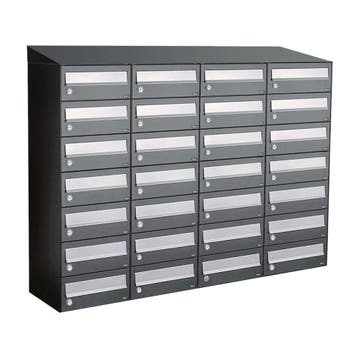 Brievenbusunit Hive set wand 4-breed, 7-hoog - antraciet, Verzenden, Nieuw