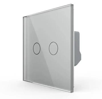 Livolo Glazen Touchscreen Dimmer, Wisselschakelaar | Grijs |, Ophalen of Verzenden, Nieuw, Schakelaar