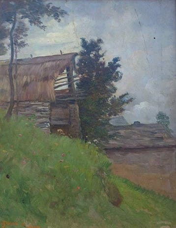 Giacomo Grosso (1860-1938), Attrib. - Paesaggio