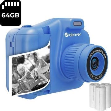 2dekans | Denver Kindercamera Full HD met Printer - Selfie, Ophalen of Verzenden, Zo goed als nieuw, Denver